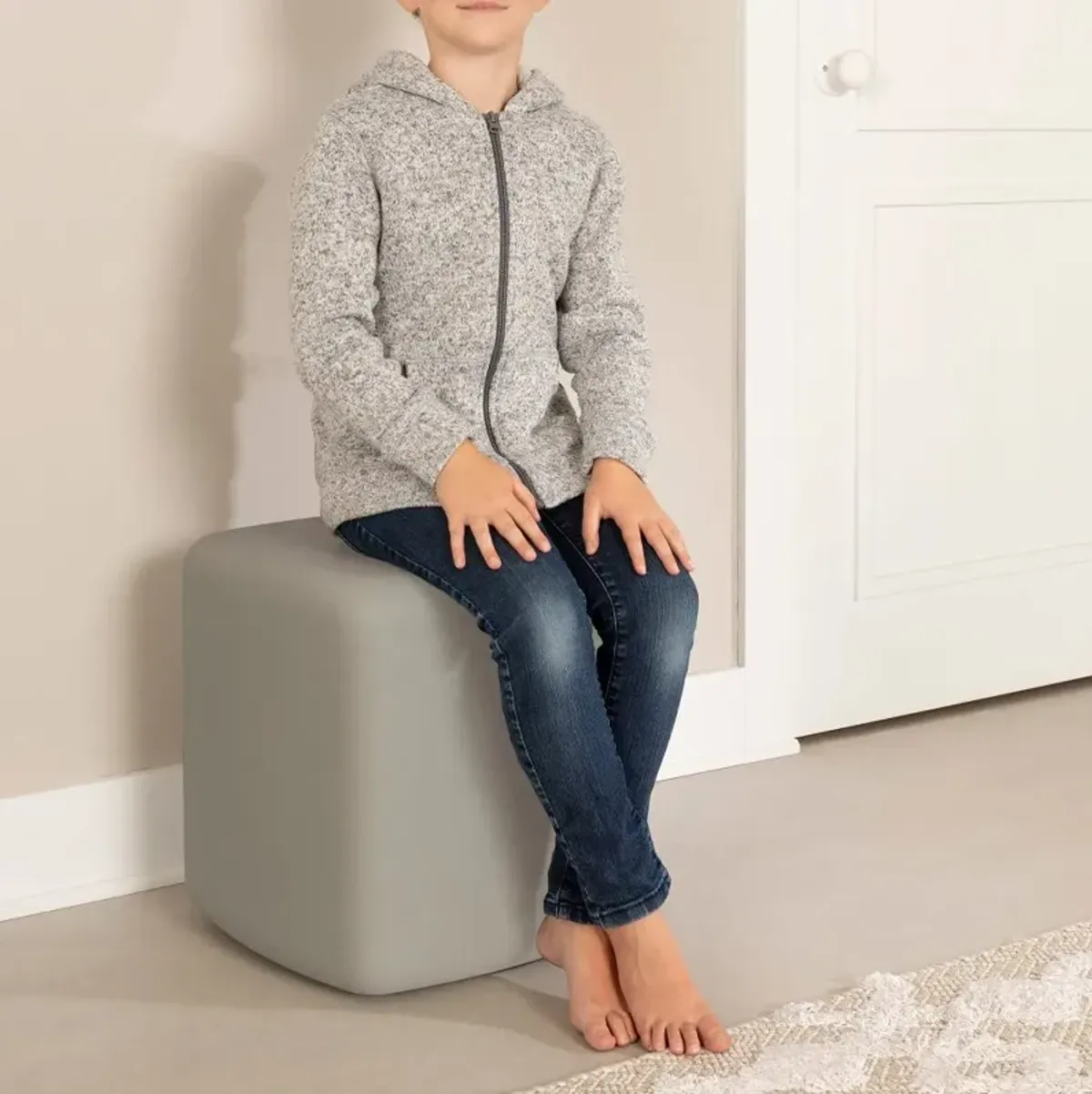 Sweedi Kids Gray Stool - South Shore