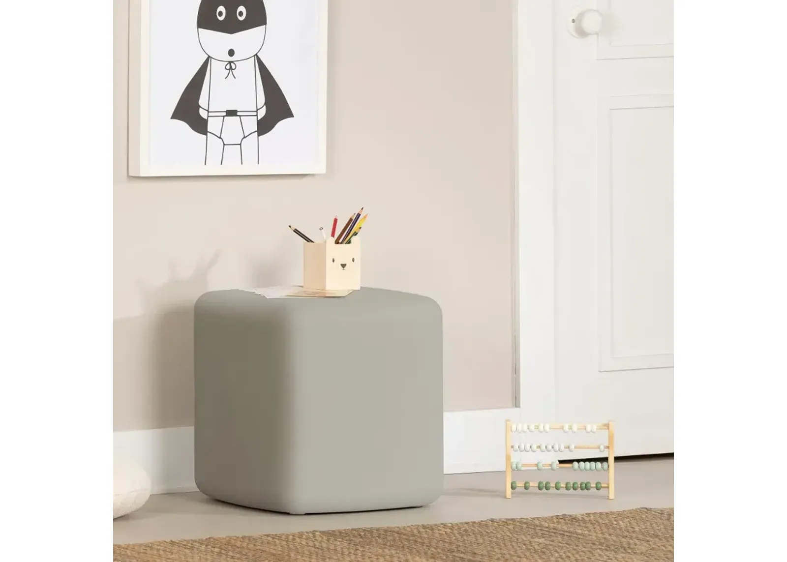 Sweedi Kids Gray Stool - South Shore