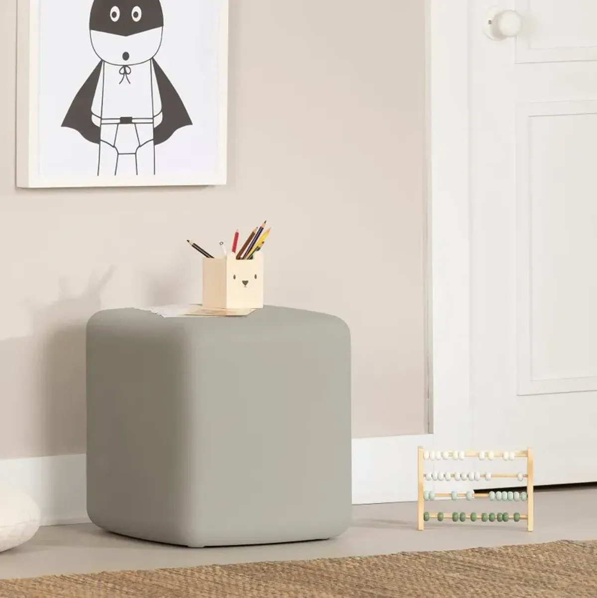 Sweedi Kids Gray Stool - South Shore