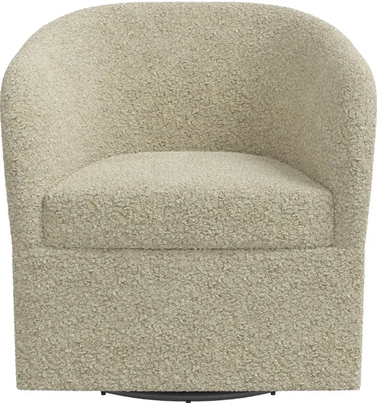 Becca Boucl Beige Swivel Chair - Skyline Furniture