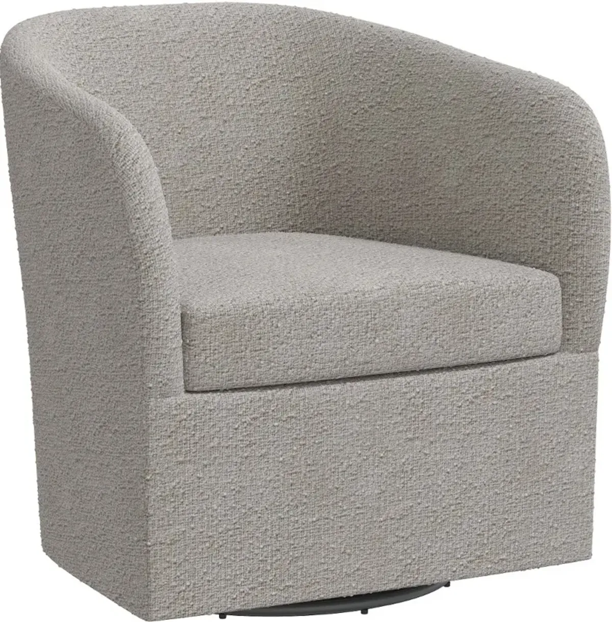 Becca Boucl Gray Swivel Chair - Skyline Furniture