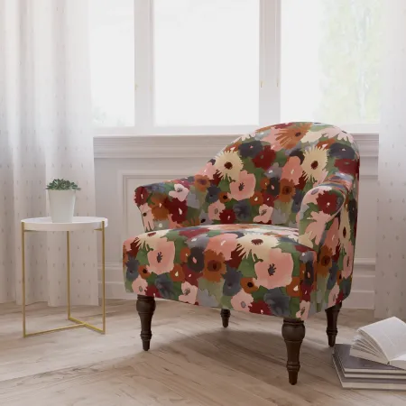 Lila Multicolor Floral Accent Chair - Skyline Furniture
