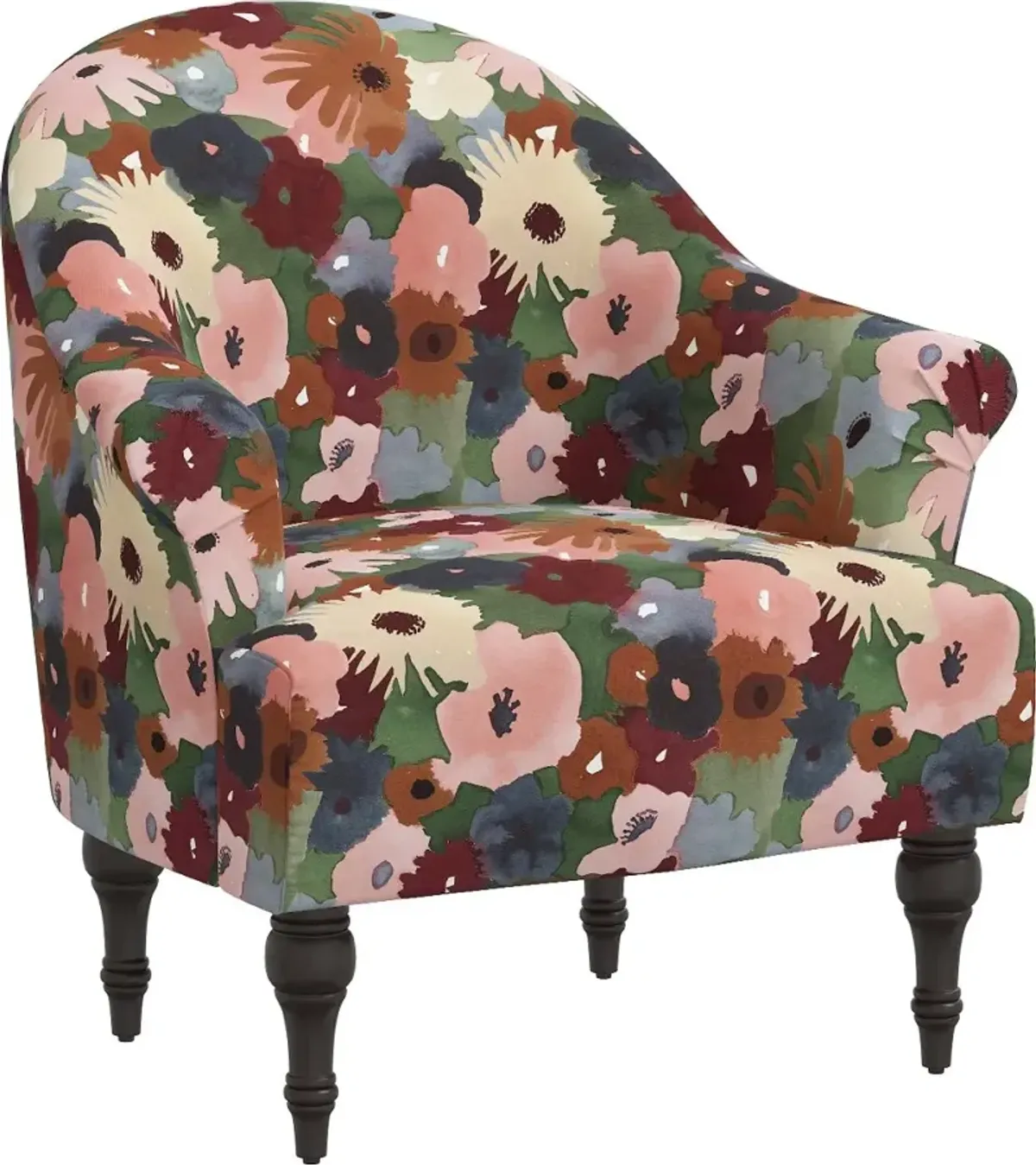 Lila Multicolor Floral Accent Chair - Skyline Furniture