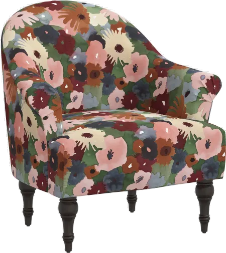Lila Multicolor Floral Accent Chair - Skyline Furniture