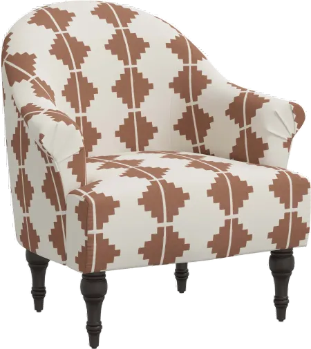 Lila Terracotta Aztec Accent Chair - Skyline Furniture
