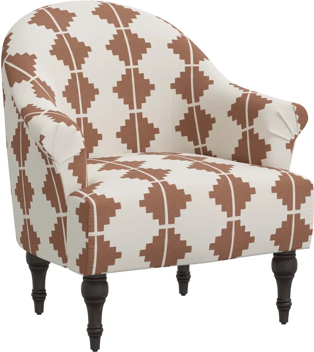 Lila Terracotta Aztec Accent Chair - Skyline Furniture