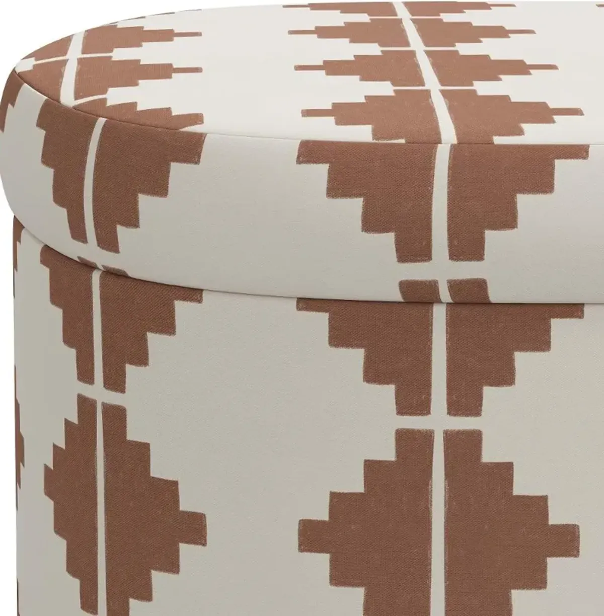 Frida Aztec Terracotta Storage Bench - Skyline Furniture