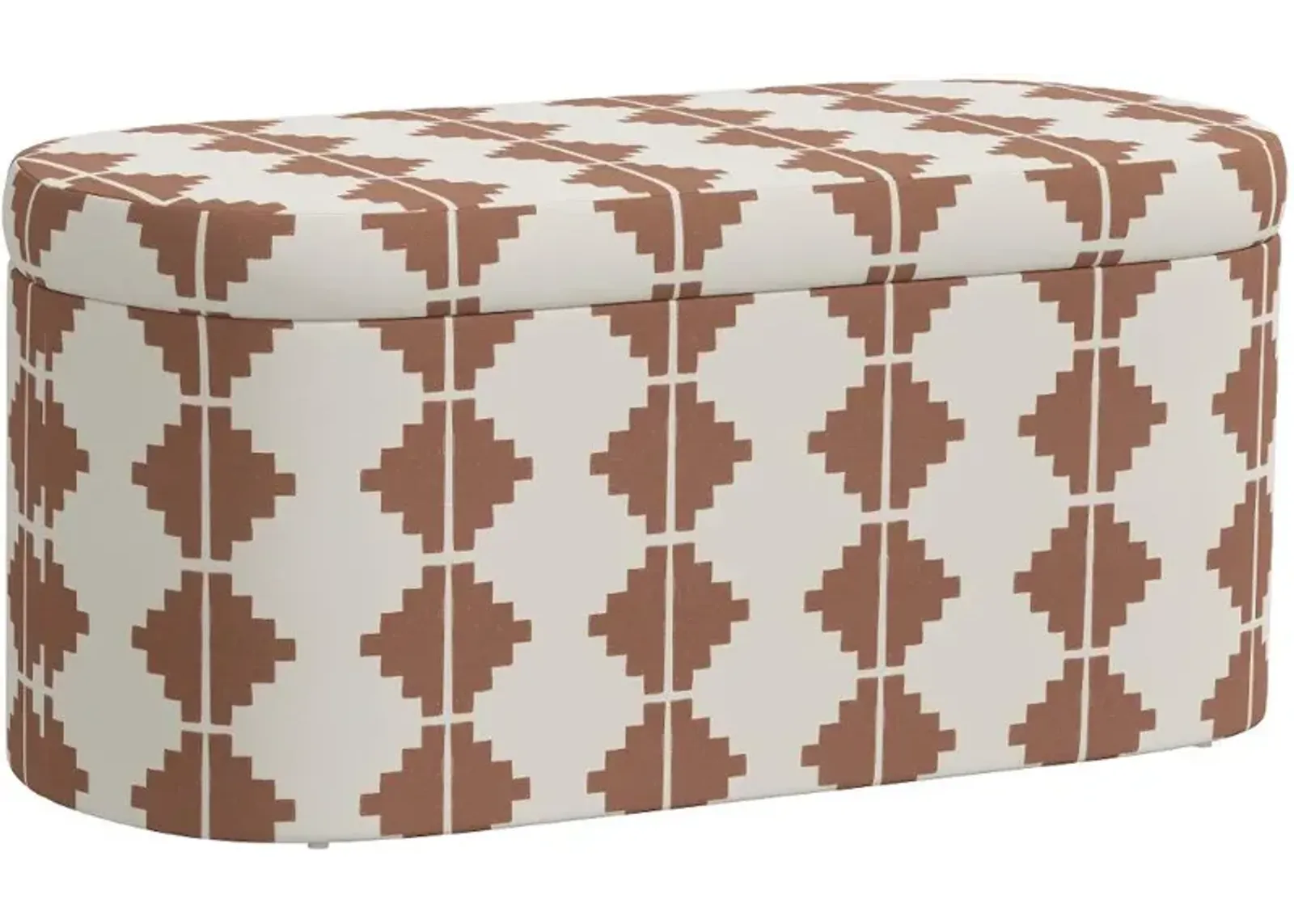 Frida Aztec Terracotta Storage Bench - Skyline Furniture