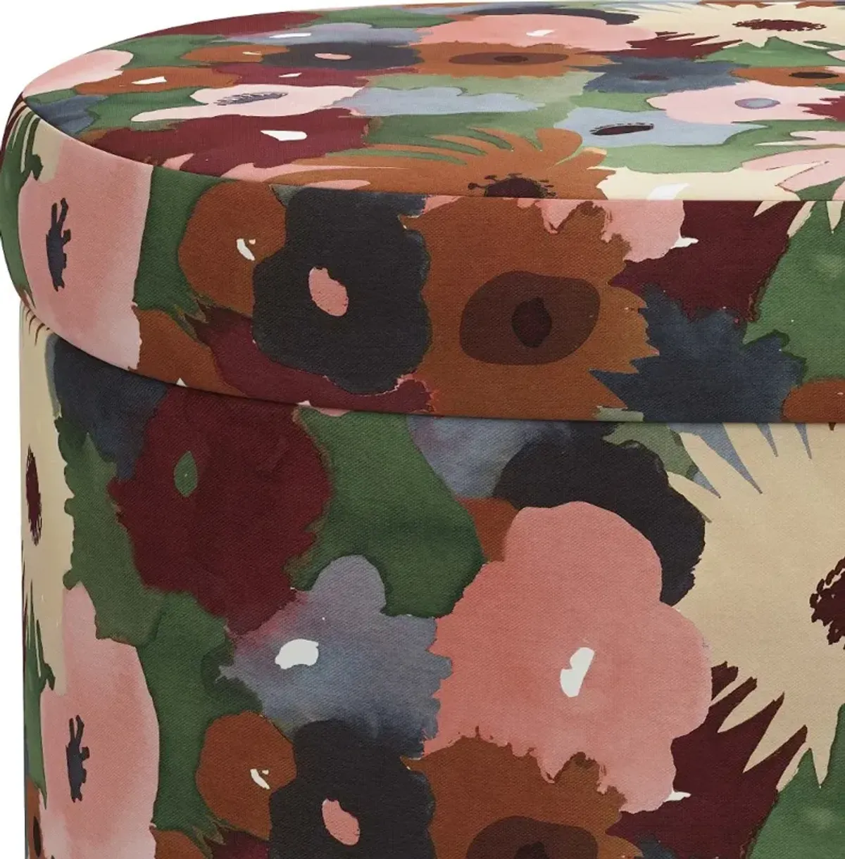 Frida Floral Plum Storage Bench - Skyline Furniture