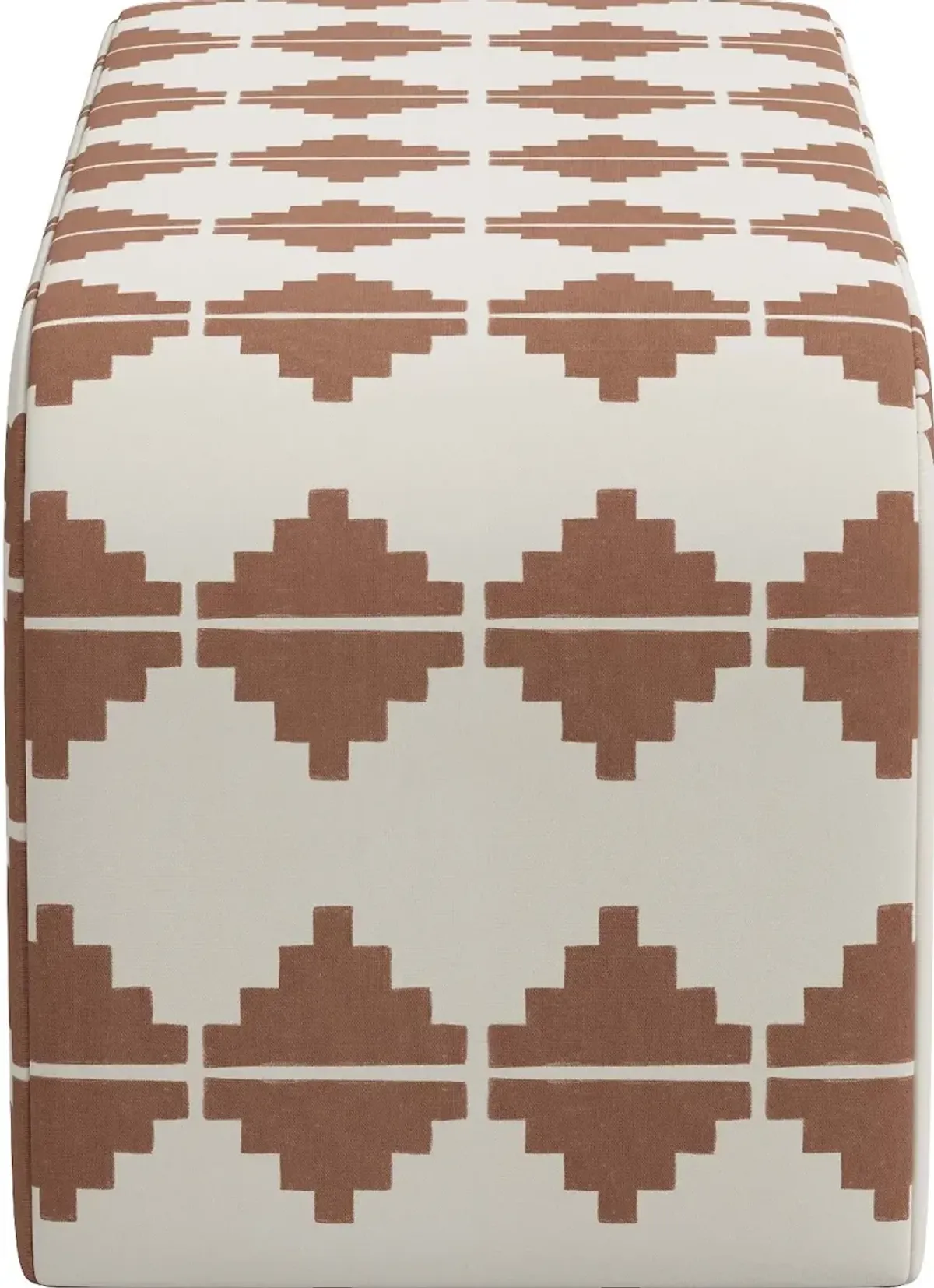 Meghan Aztec Terracotta Accent Bench - Skyline Furniture