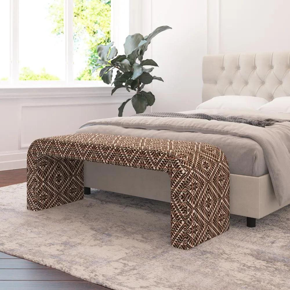 Meghan Dark Diamond Accent Bench - Skyline Furniture