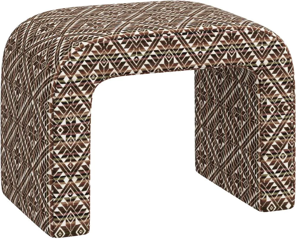 Mia Dark Diamond Ottoman - Skyline Furniture