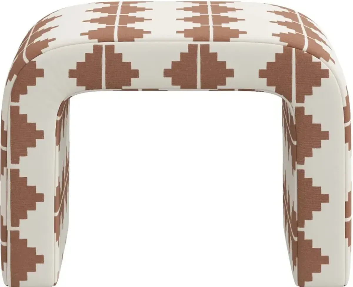 Mia Aztec Terracotta Ottoman