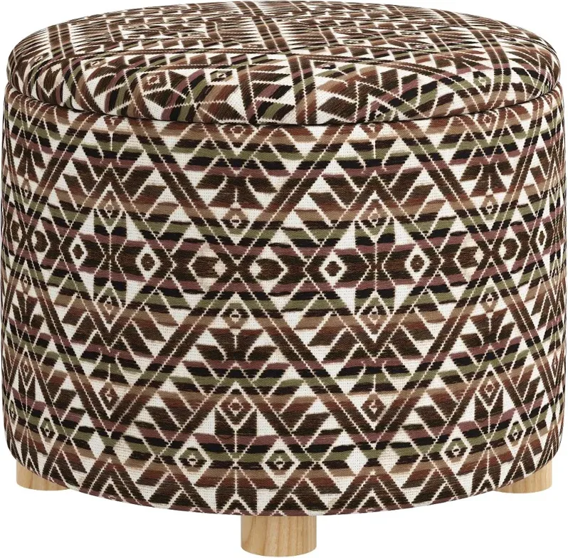 Claire Dark Diamond Storage Ottoman - Skyline Furniture