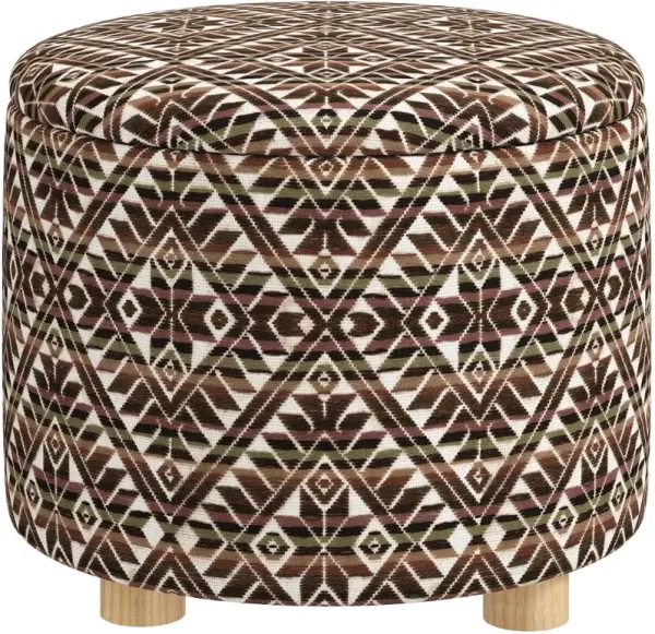 Bria Dark Diamond Storage Ottoman