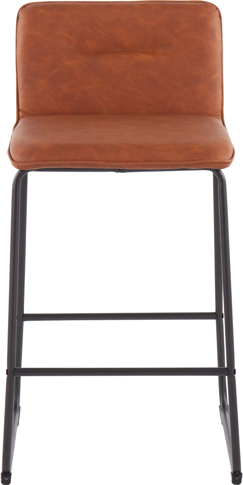 Casper Faux Leather Brown Counter Stool (Set of 2)