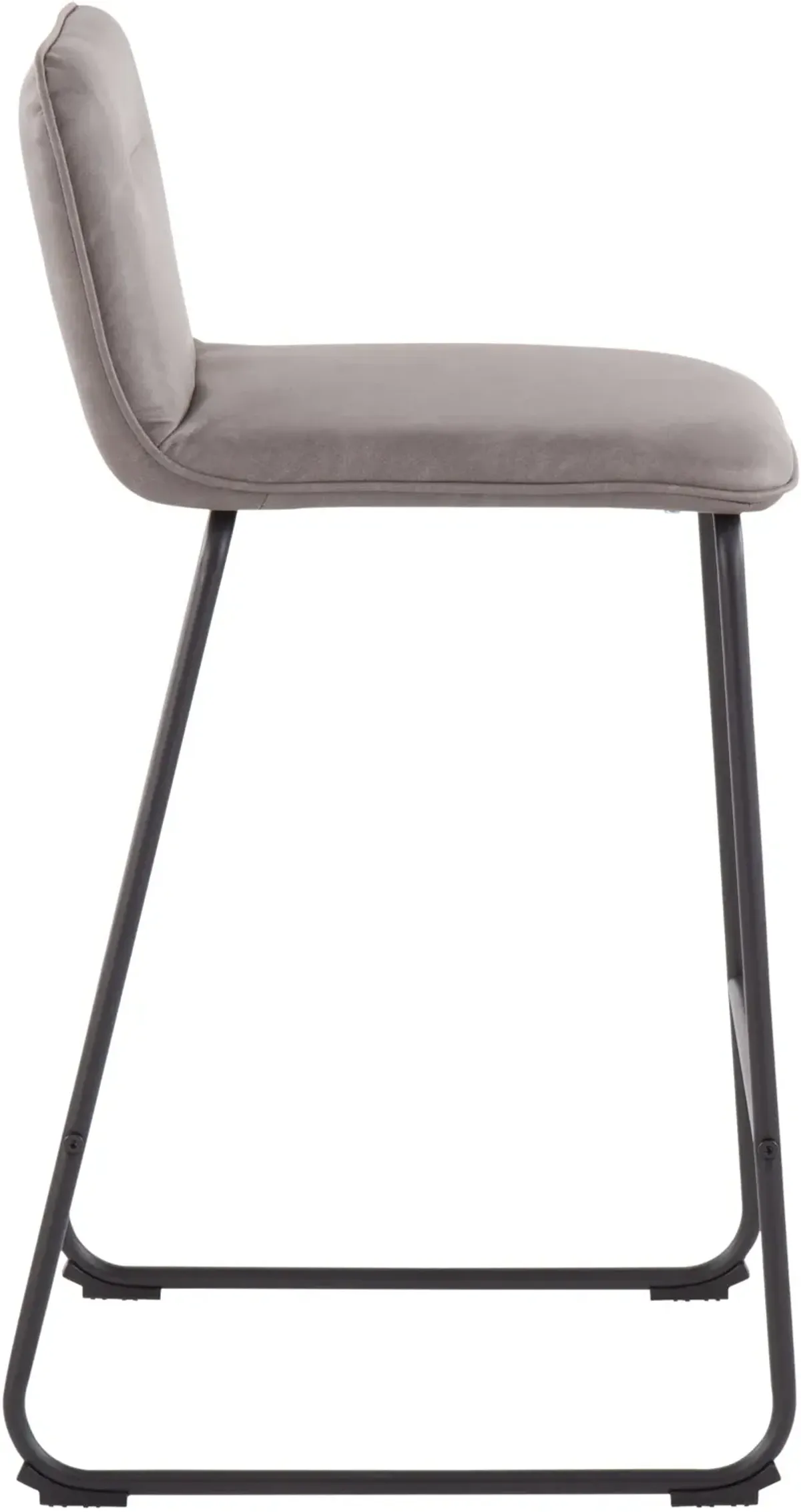 Casper Faux Leather Gray Counter Stool (Set of 2)