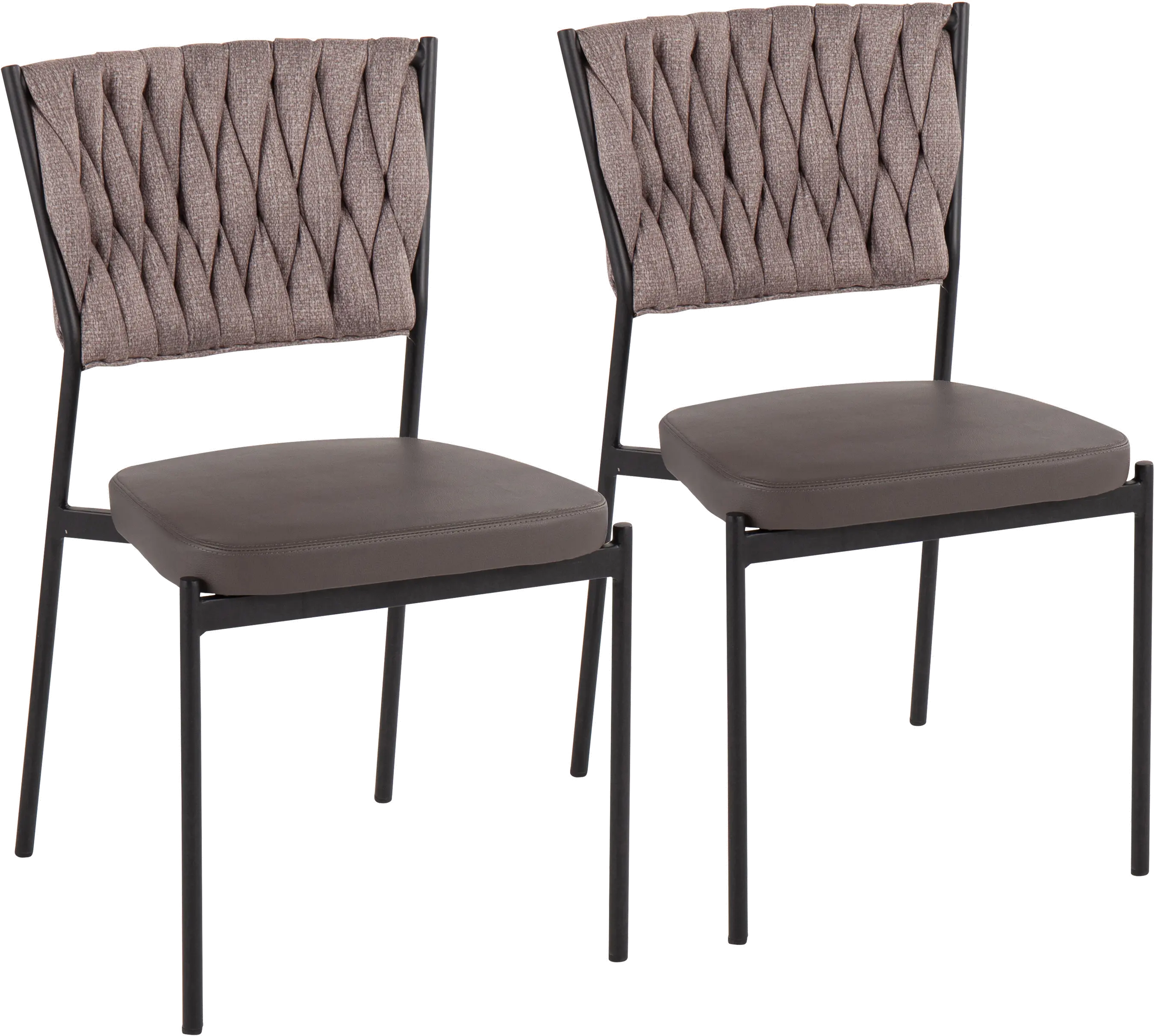 Tania Taupe Dining Room Chair (Set of 2)