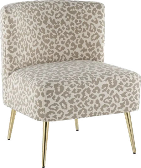 Luna Tan Leopard Accent Chair
