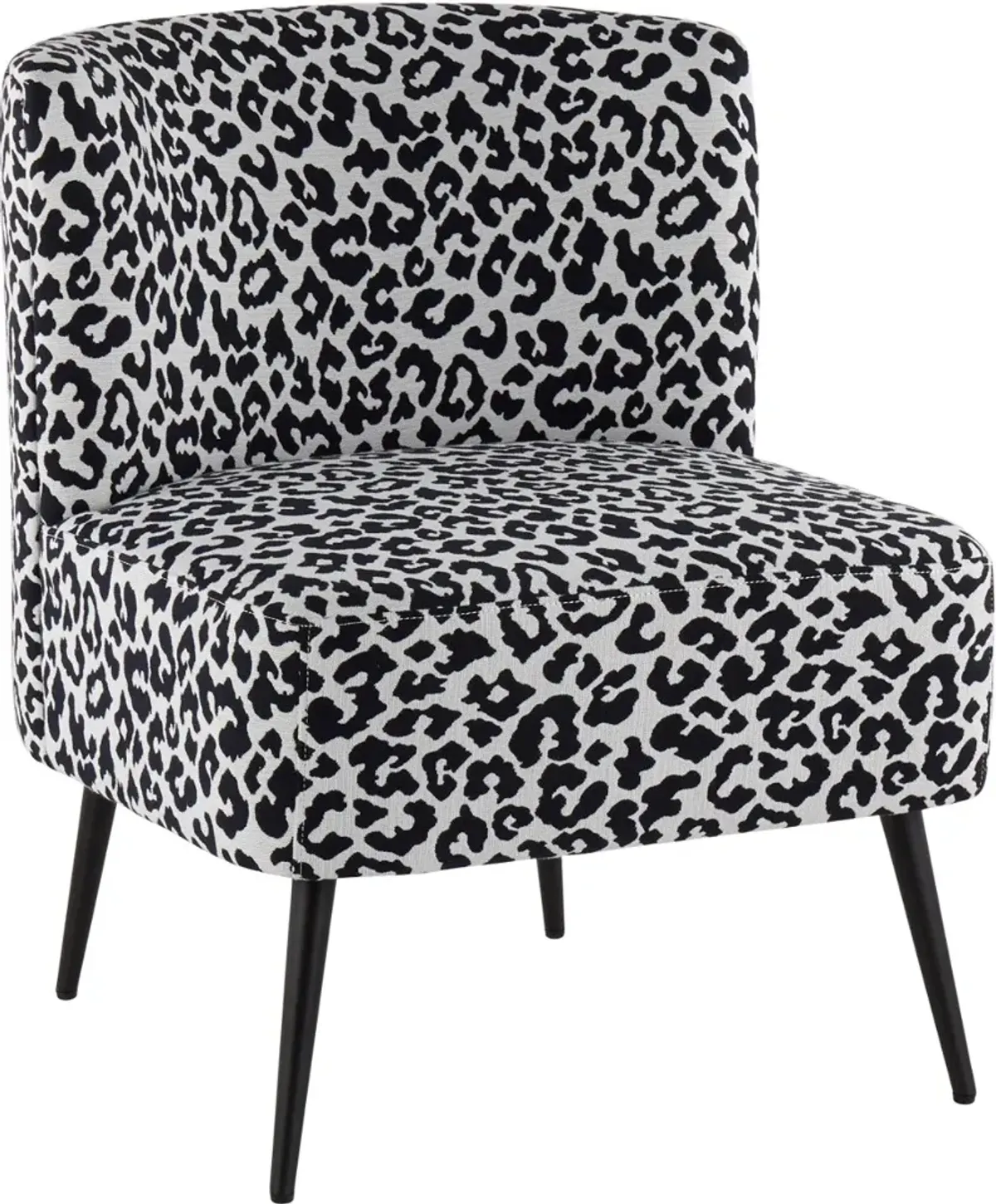 Luna Black Leopard Accent Chair