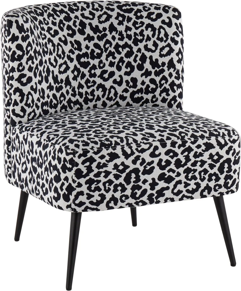 Luna Black Leopard Accent Chair