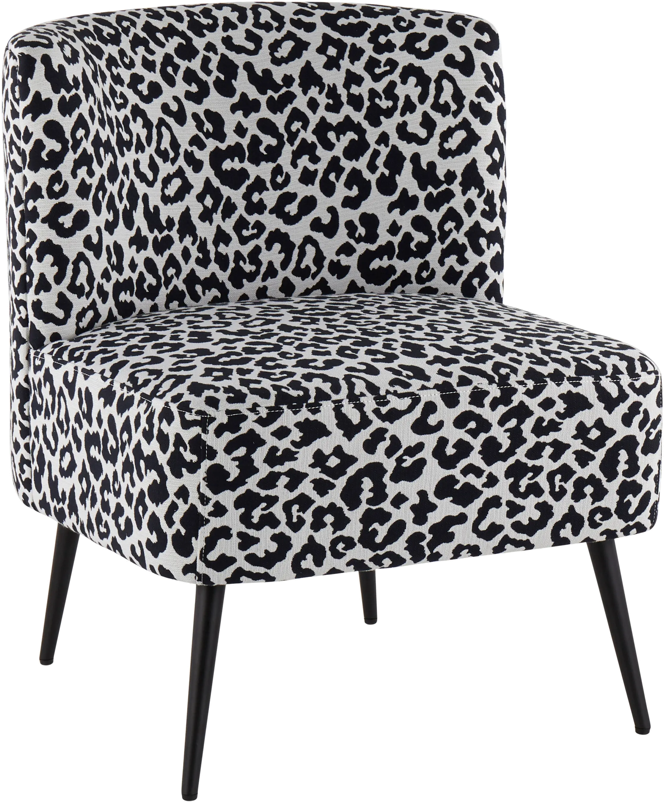 Luna Black Leopard Accent Chair