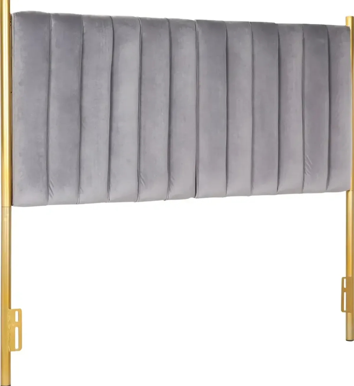 Chloe Queen Headboard in Gray Velvet