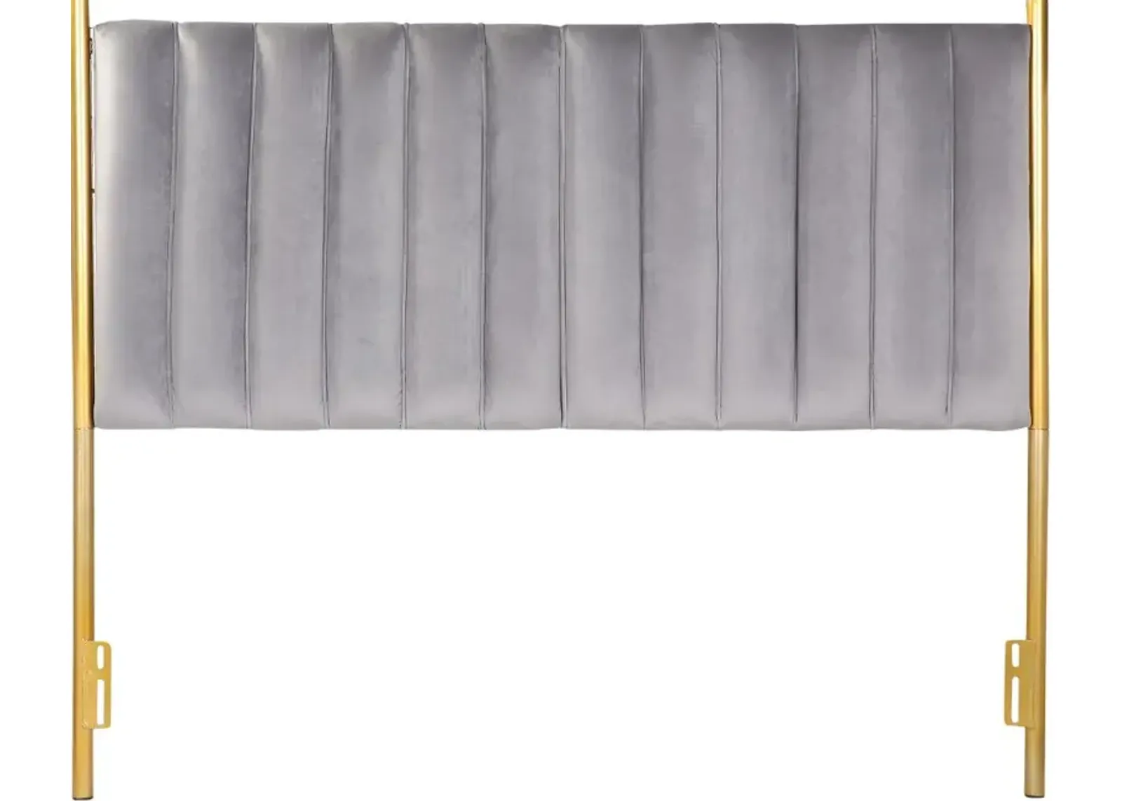 Chloe Queen Headboard in Gray Velvet