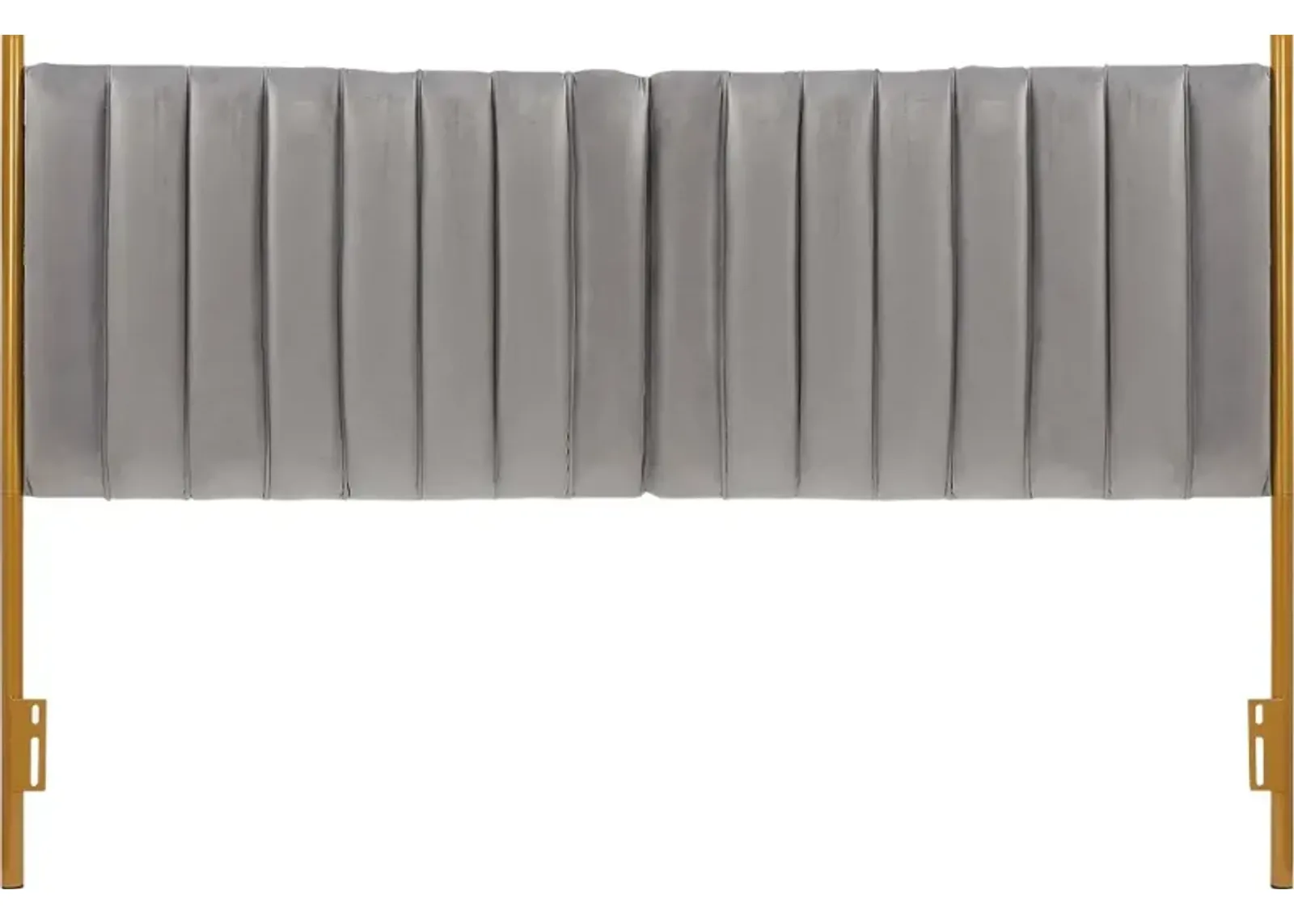 Chloe King Headboard Gray Velvet