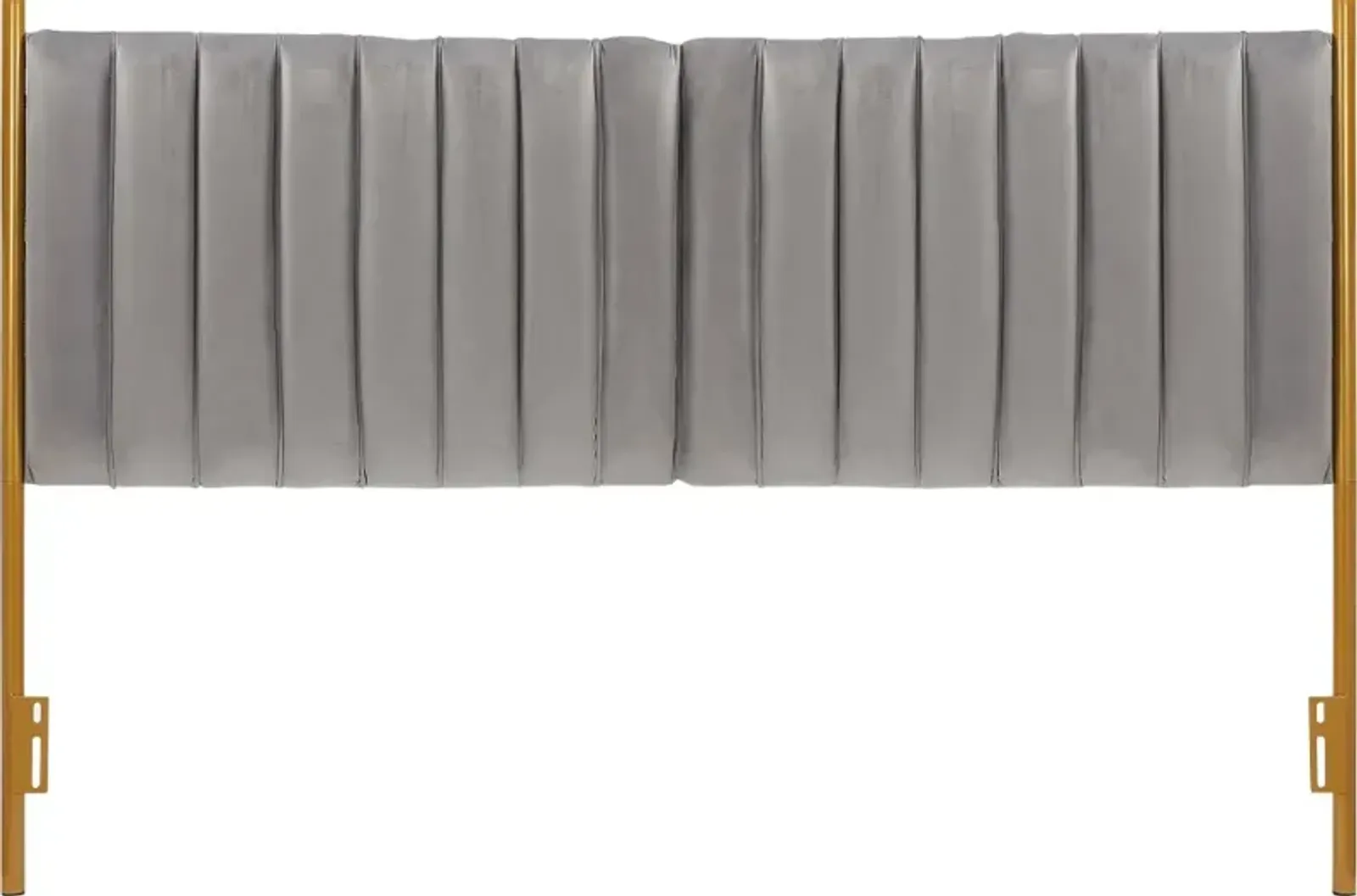 Chloe King Headboard Gray Velvet