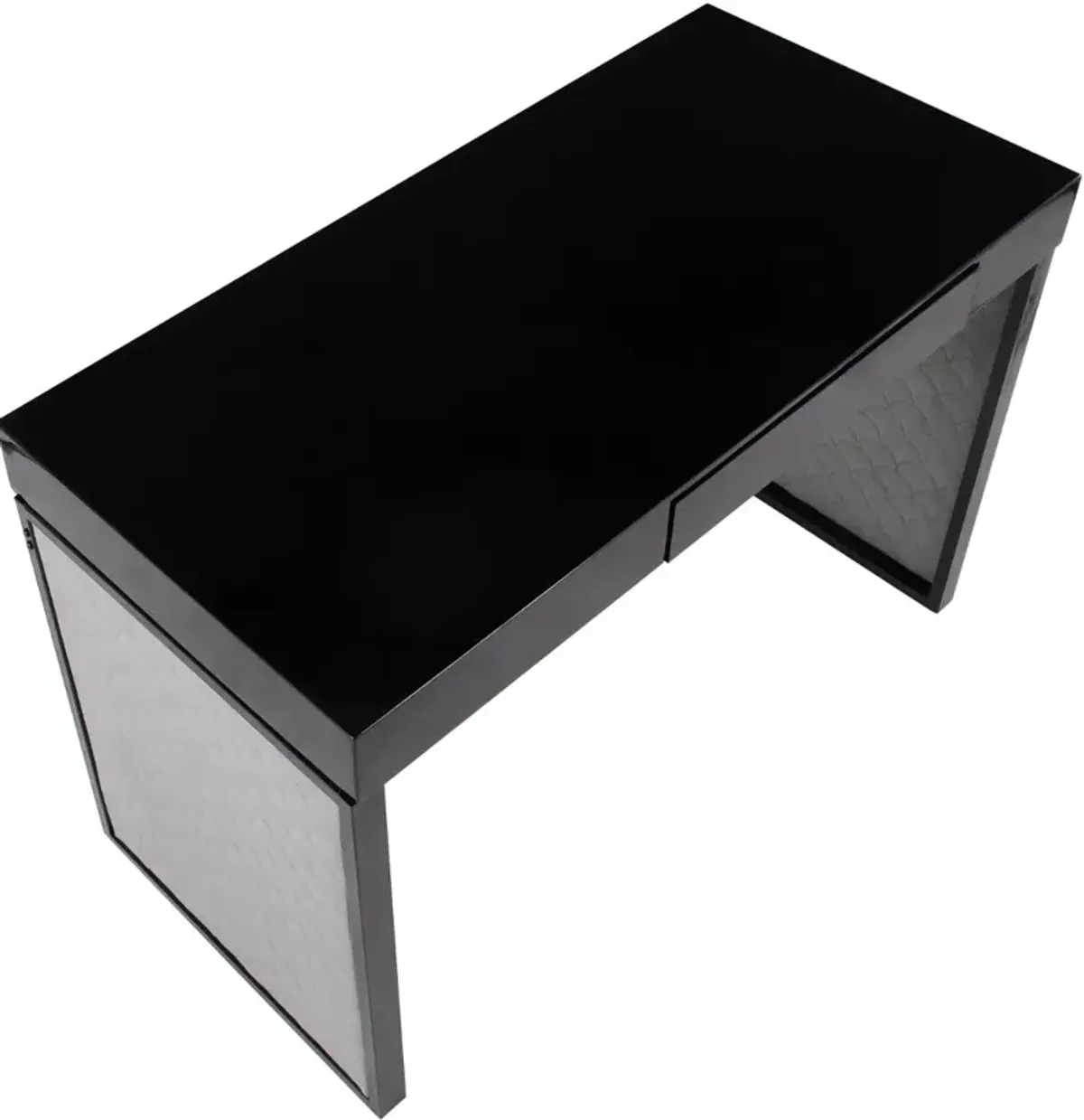 Drift Black Upholstered Desk