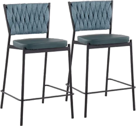 Tania Green Counter Height Stool, Set of 2