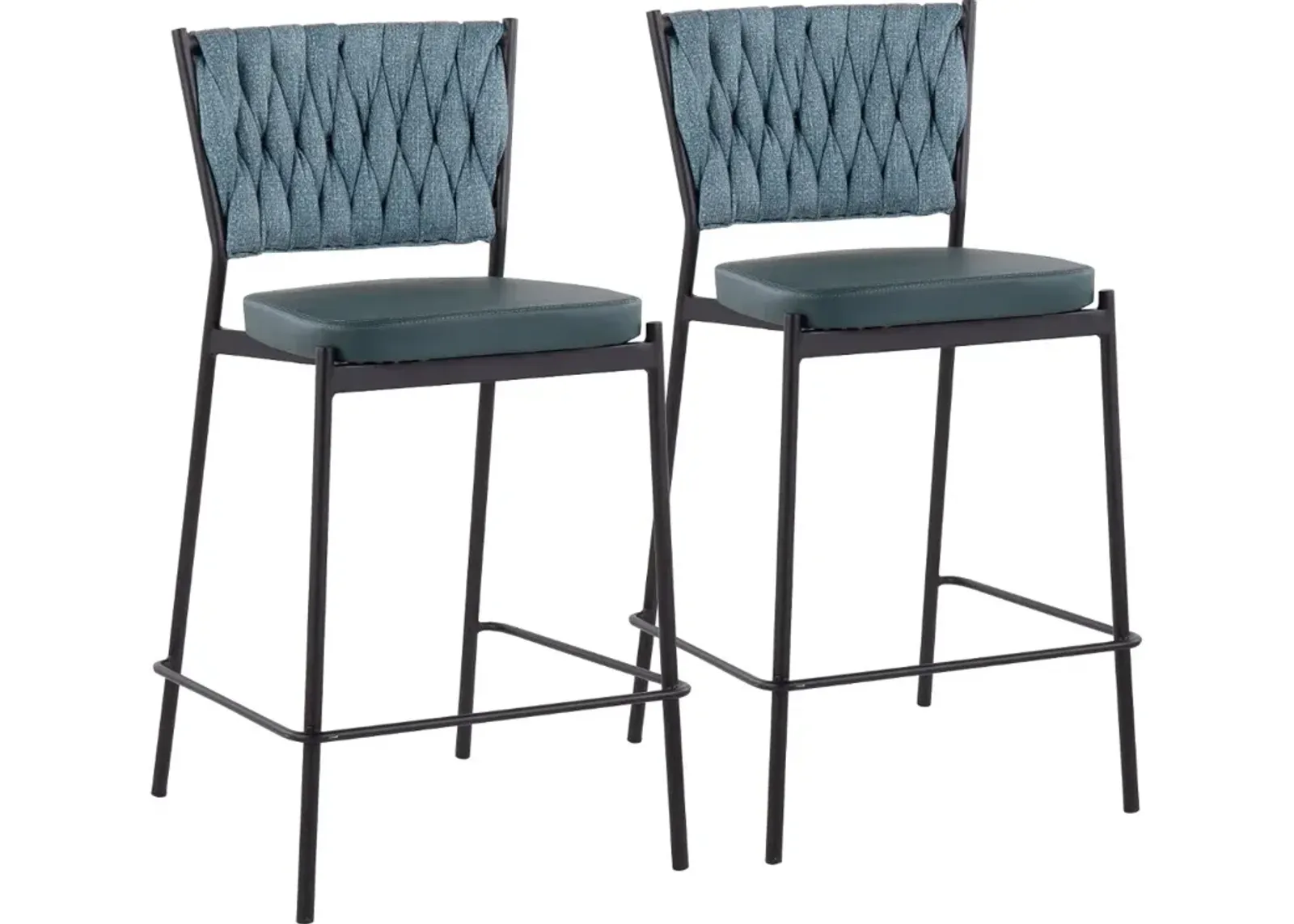 Tania Green Counter Height Stool, Set of 2