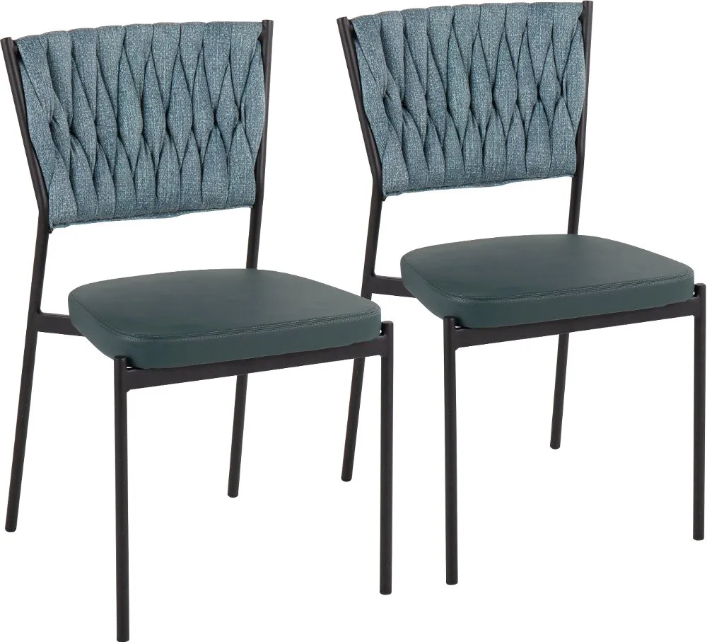 Tania Teal Dining Room Chair (Set of 2)