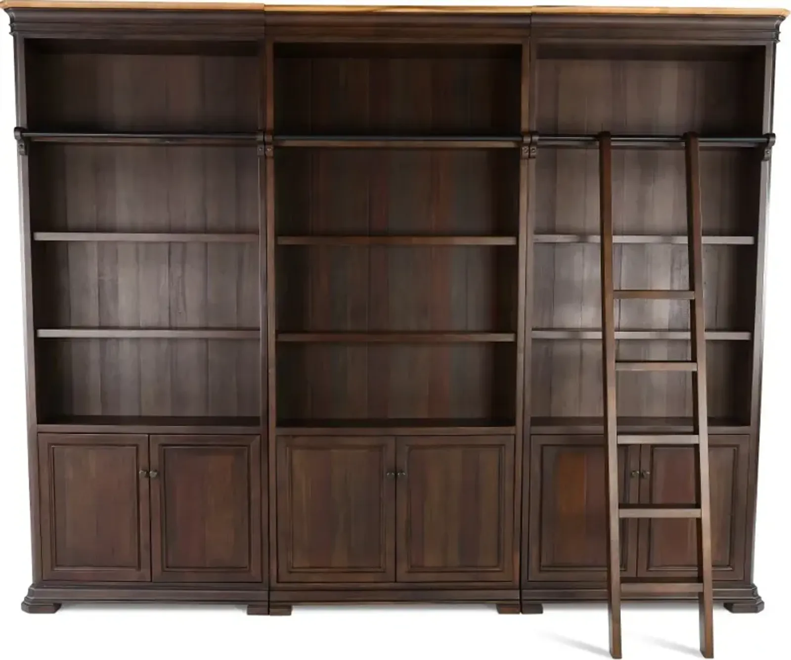 Sonoma Brown Executive Bookcase Wall