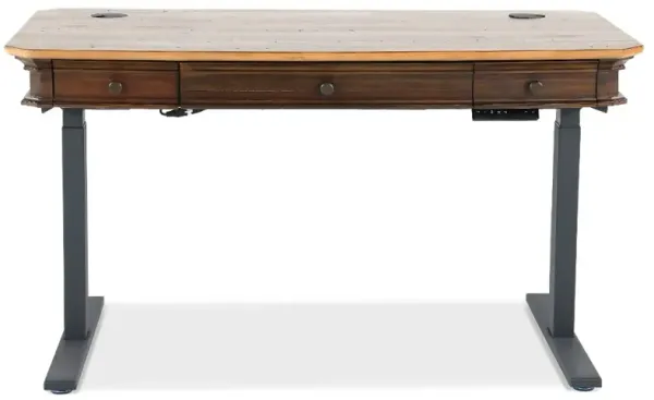 Sonoma Brown Sit and Stand Desk