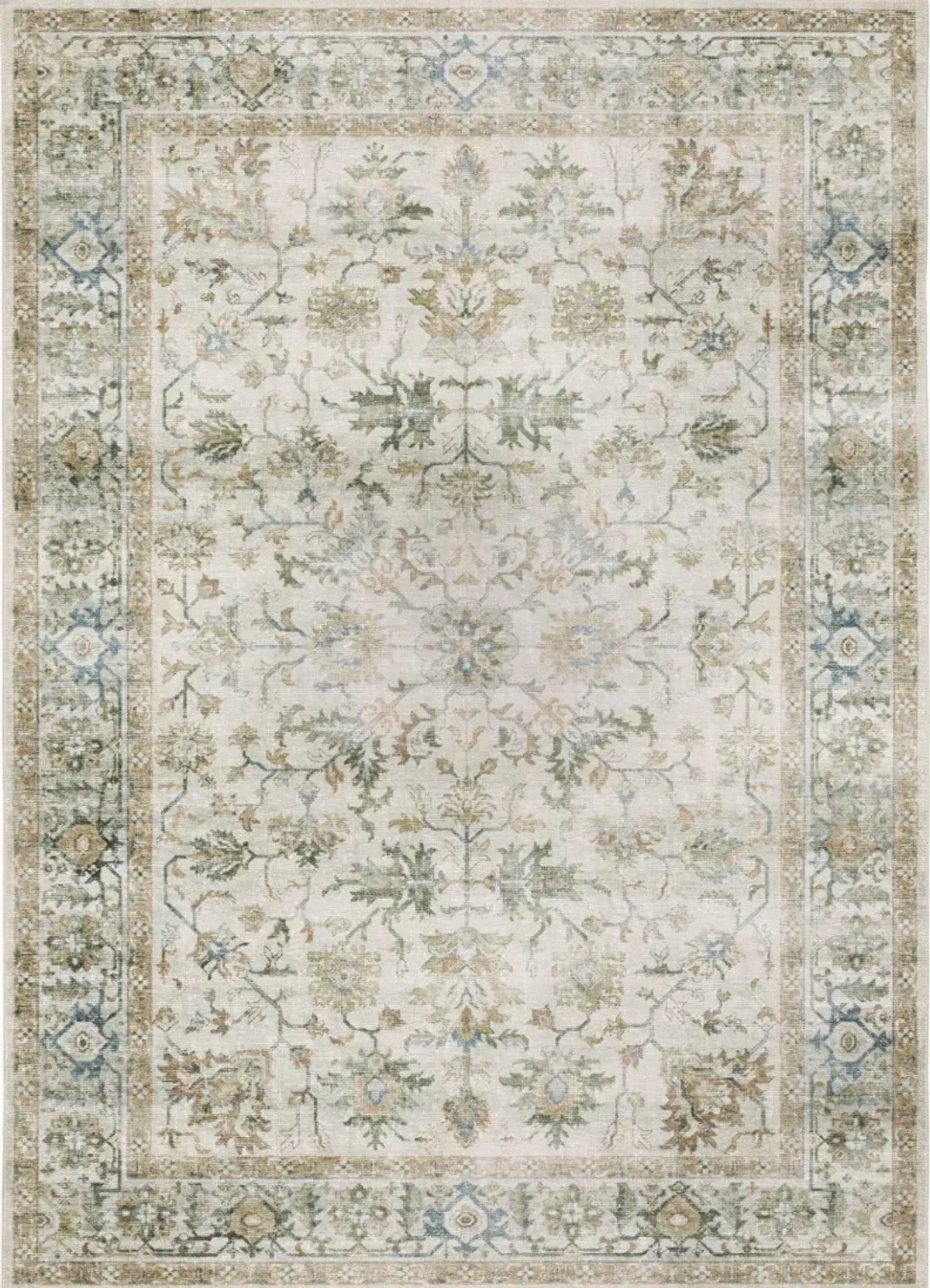 Charleston 2 x 3 Ivory Washable Area Rug