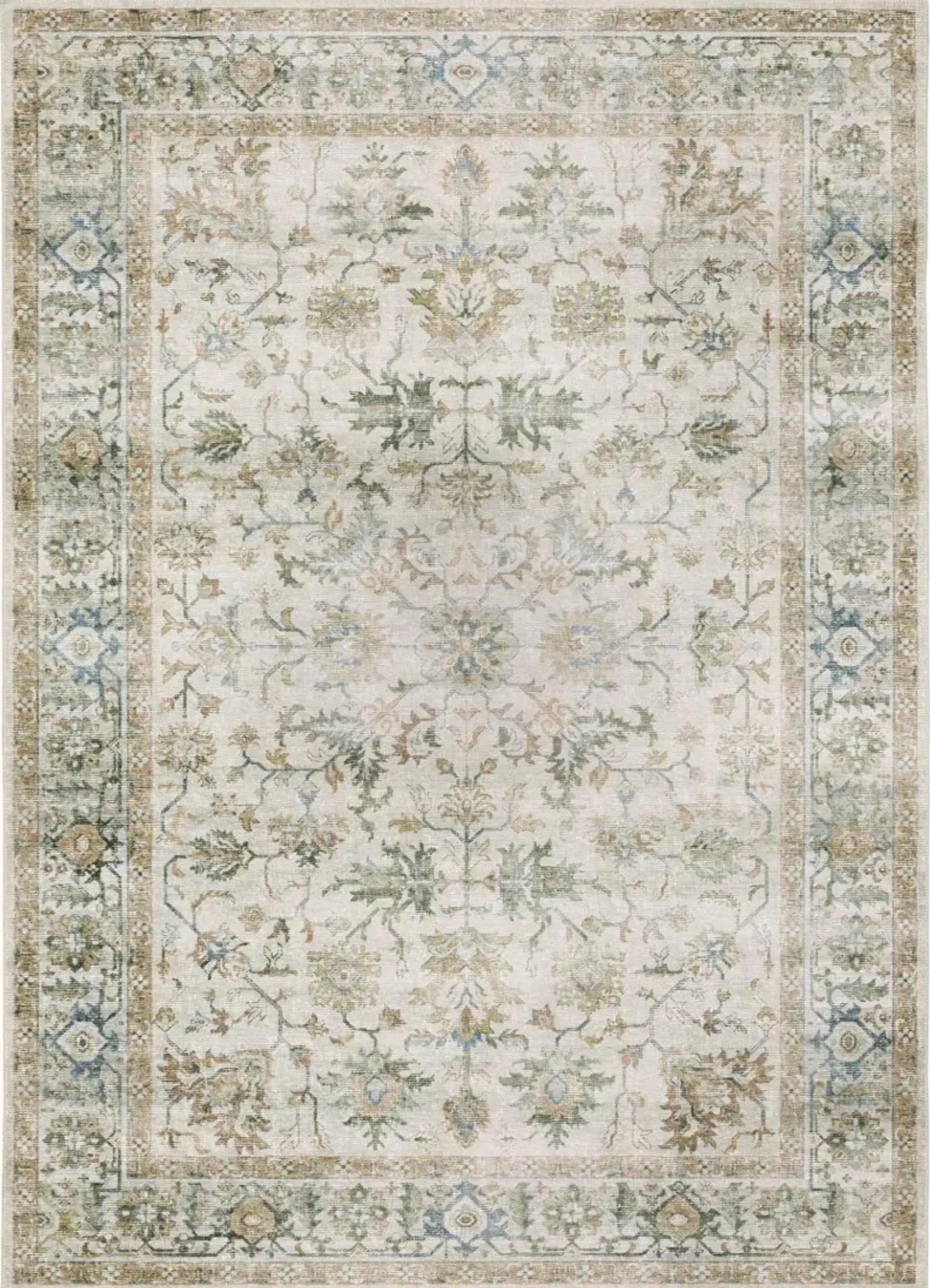 Charleston 2 x 3 Ivory Washable Area Rug