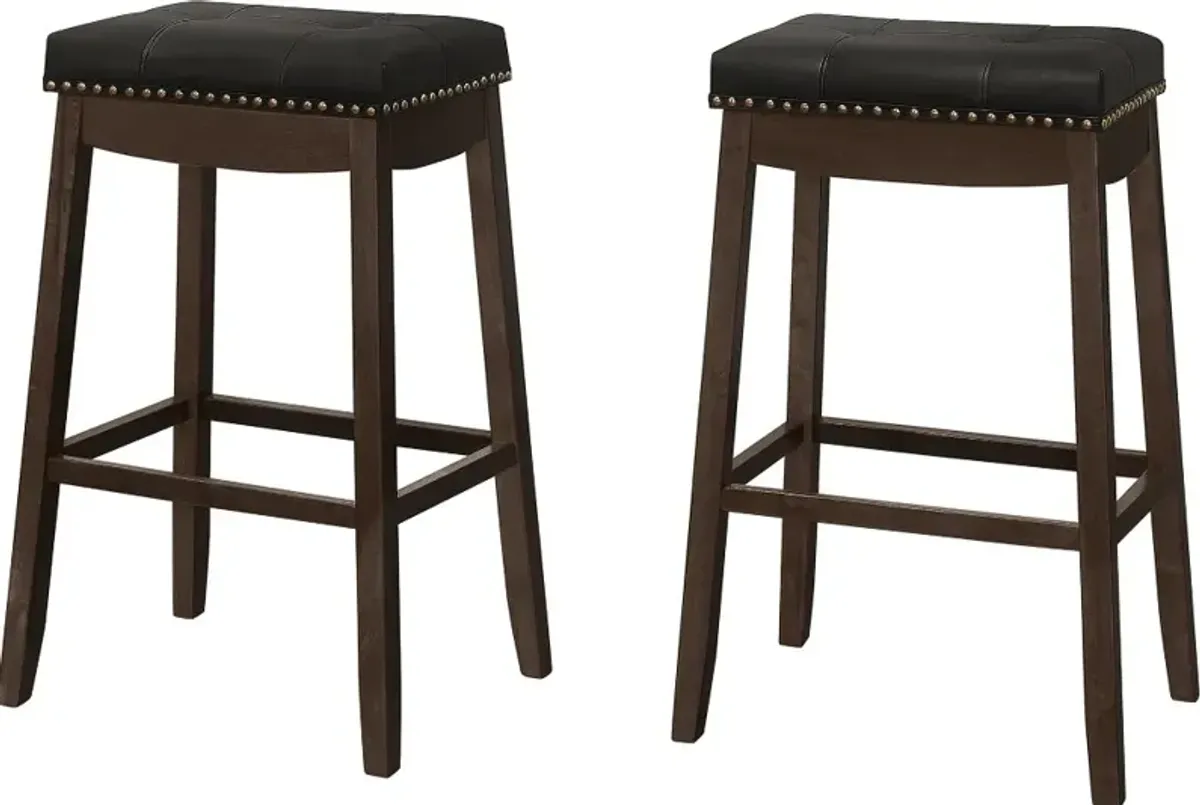 Monarch Dark Brown Bar Stool, Set of 2