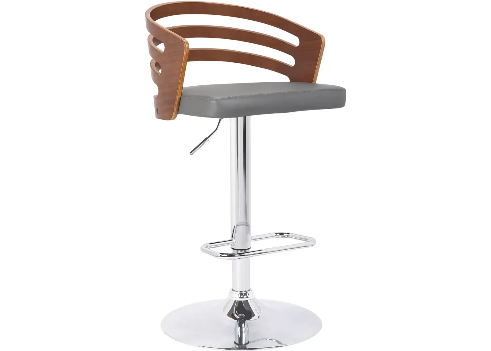 Adele Gray Adjustable Bar Stool