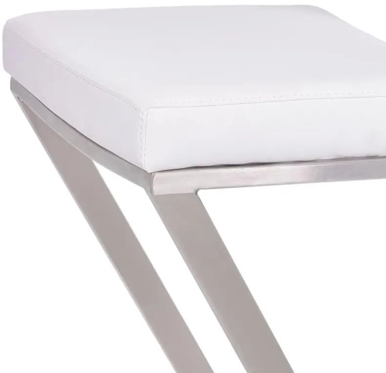 Atlantis White Counter Height Stool