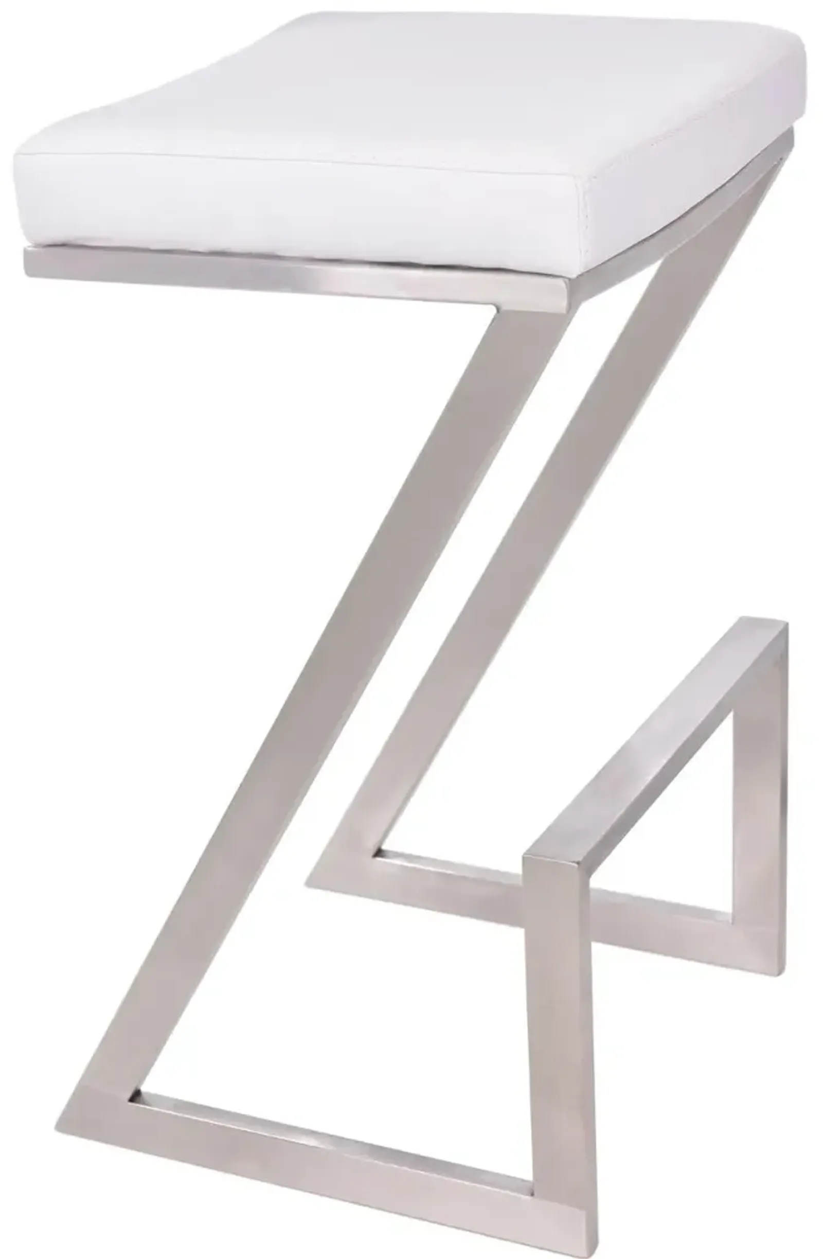 Atlantis White Counter Height Stool