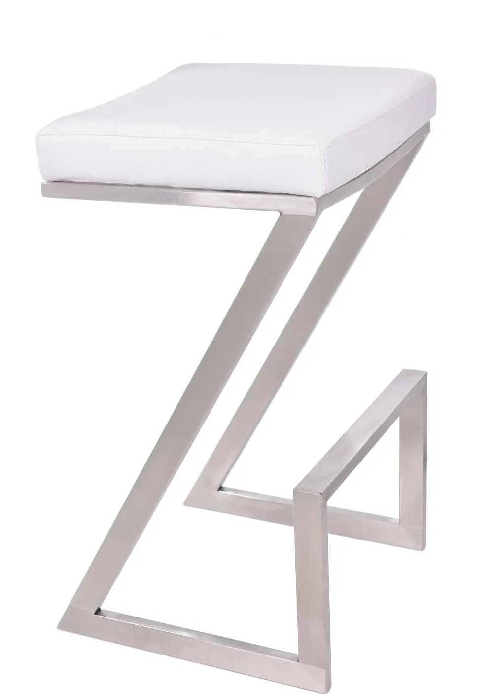 Atlantis White Counter Height Stool