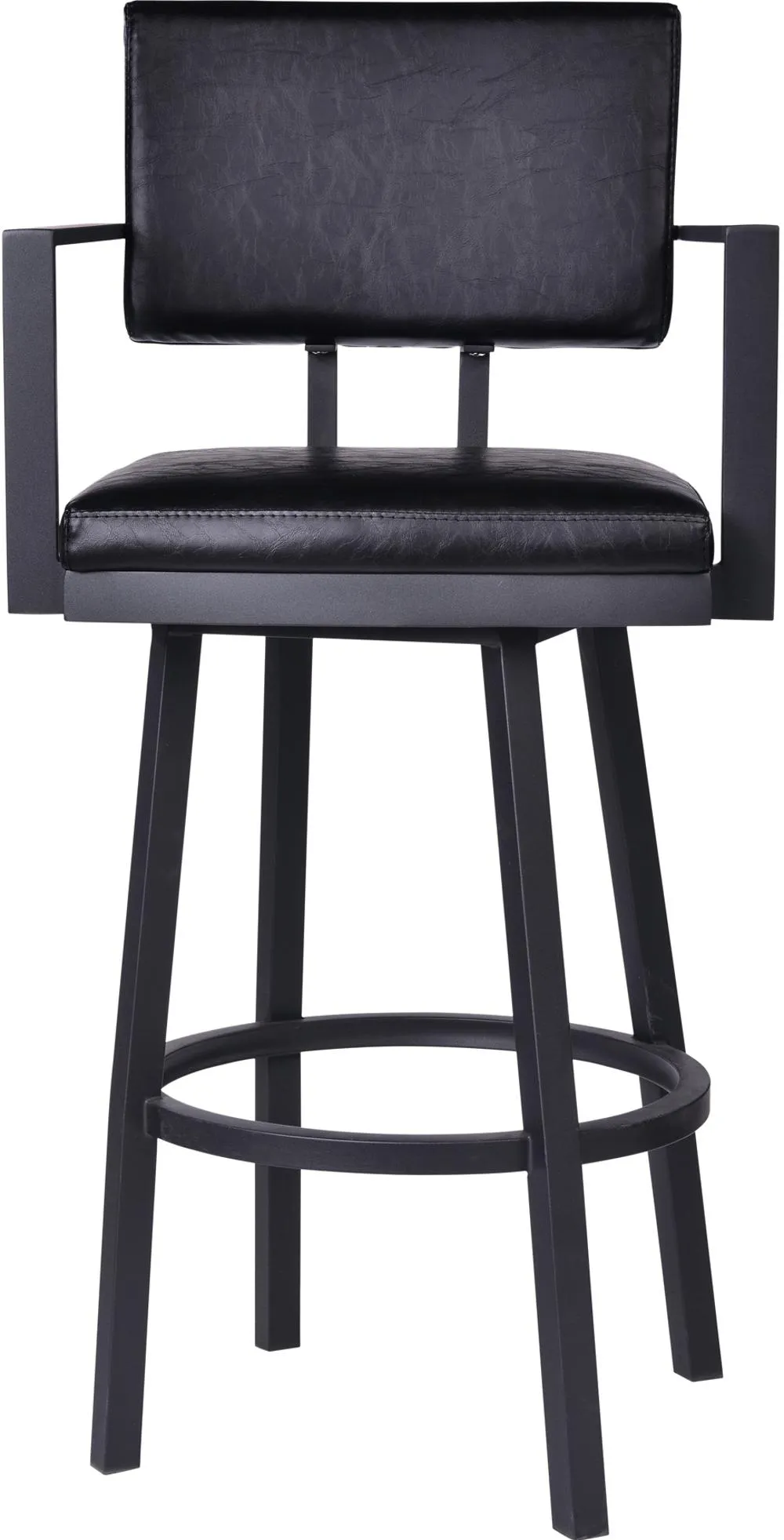 Balboa Black Swivel Counter Height Stool