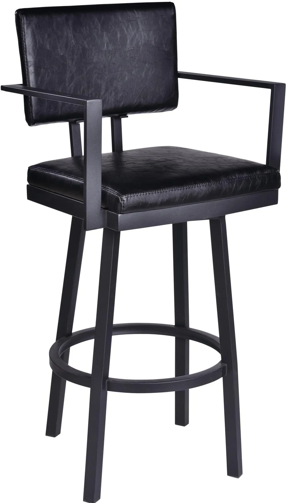 Balboa Black Swivel Counter Height Stool