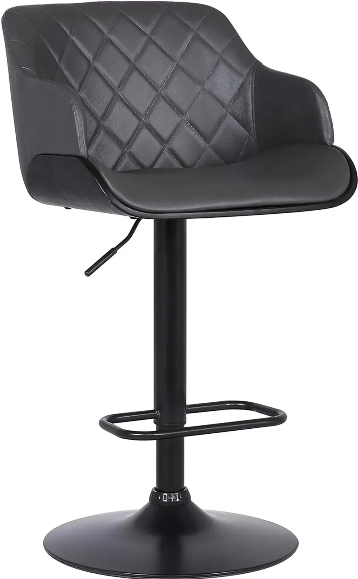 Boston Black Adjustable Bar Stool