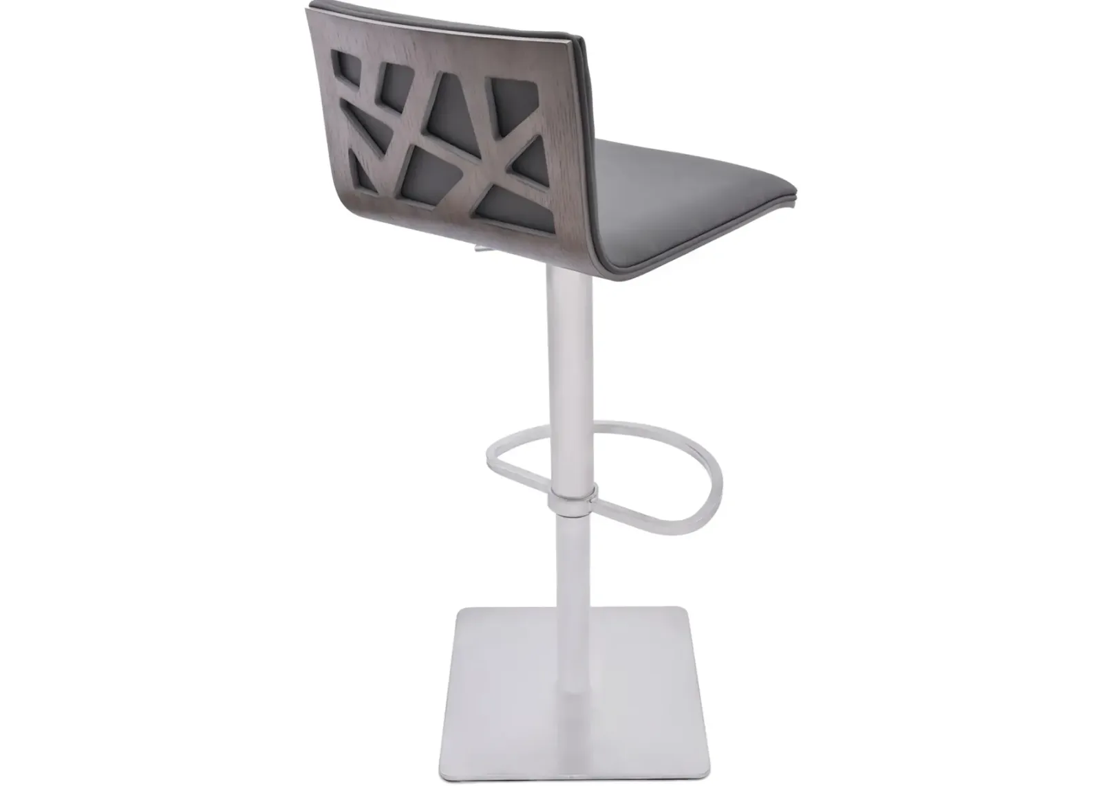 Crystal Swivel Dark Gray Adjustable Bar Stool