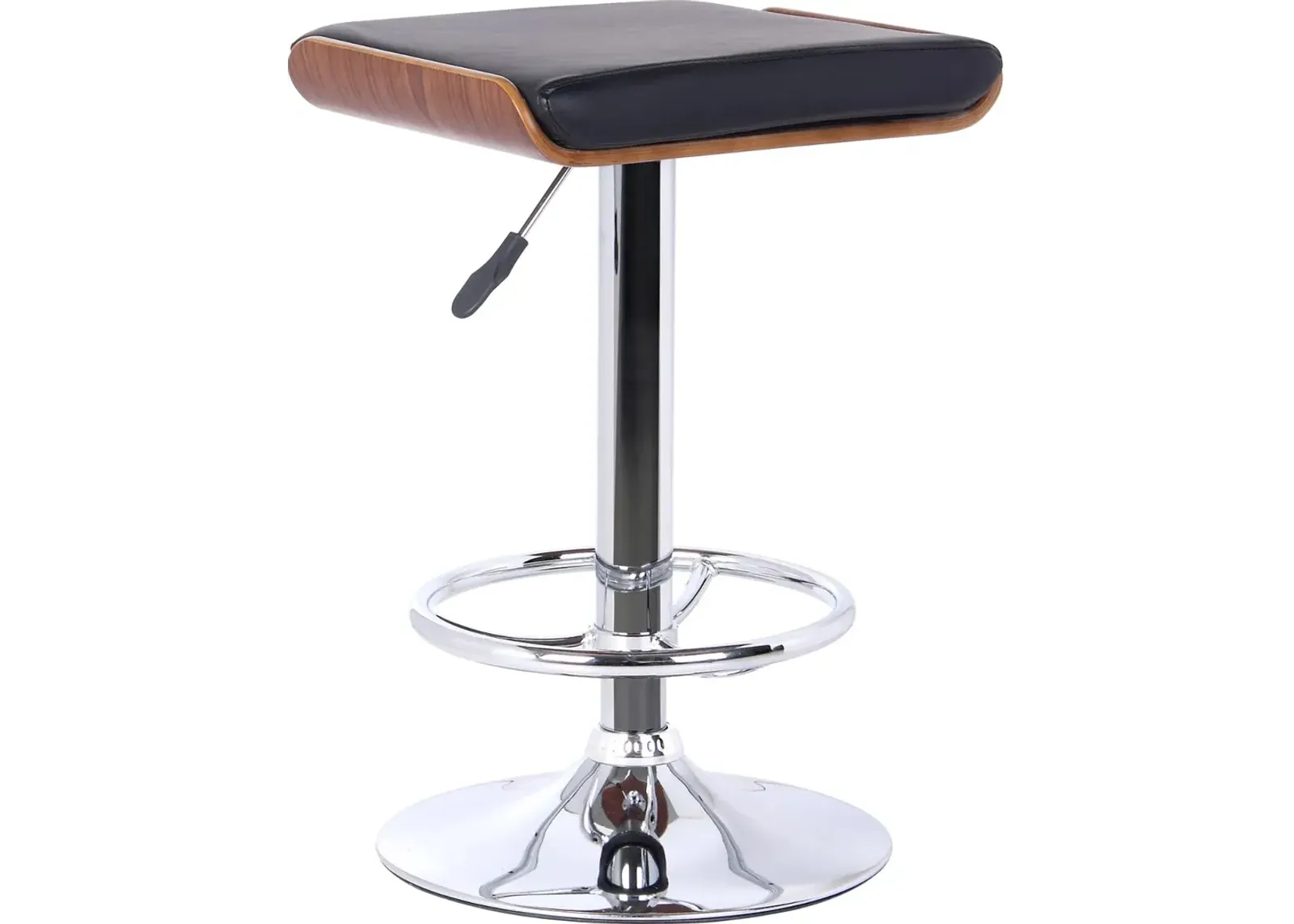 Java Black and Walnut Adjustable Height Bar Stool