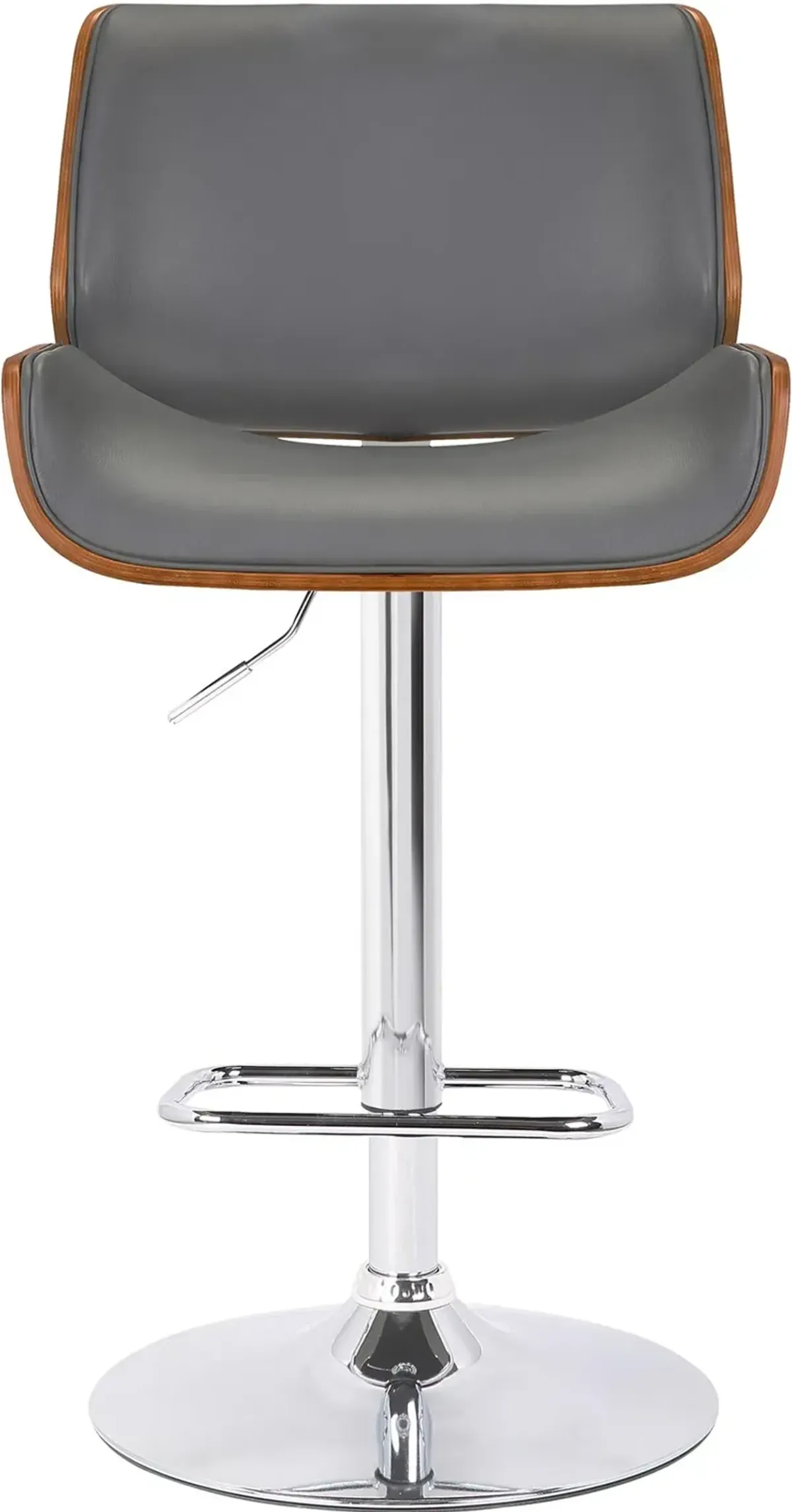 London Gray Swivel Adjustable Bar Stool