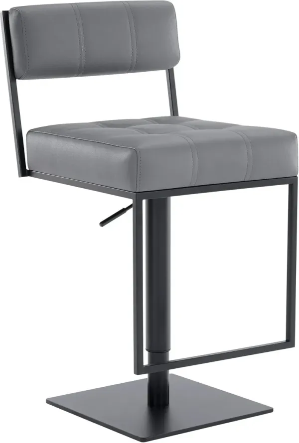 Michele Gray Adjustable Height Bar Stool